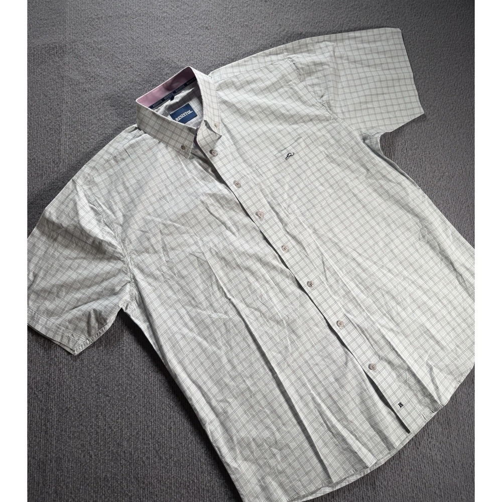 Resistol Shirt Mens Large Rodeo Gear Plaid Western Short Sleeve Button Up
